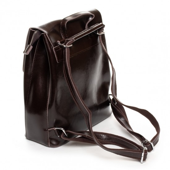 Жіночий рюкзак з натуральної шкіри ALEX RAI 18-377 коричневий