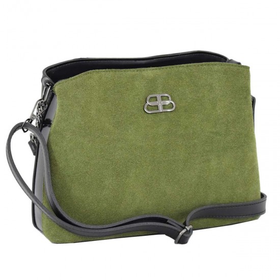 Женская сумочка из натурального замша LUCHERINO 628 зеленый
