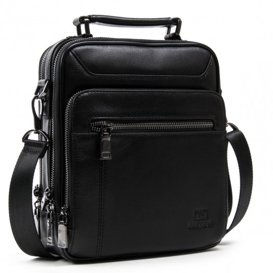 Чоловіча сумка-планшет з натуральної шкіри BRETTON BE N9366-3 чорний