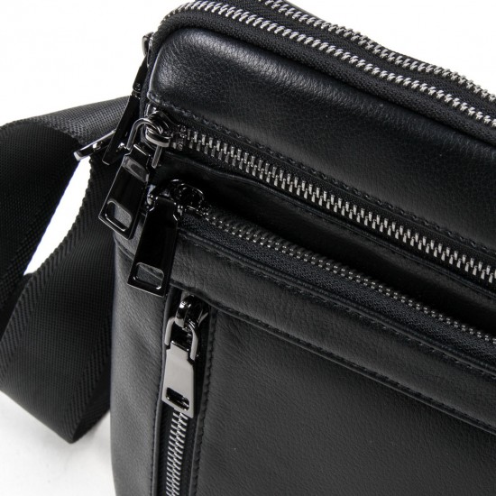 Чоловіча сумка-планшет з натуральної шкіри BRETTON BE N2039-4 чорний