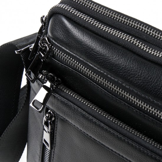 Чоловіча сумка-планшет з натуральної шкіри BRETTON BE N2039-3 чорний