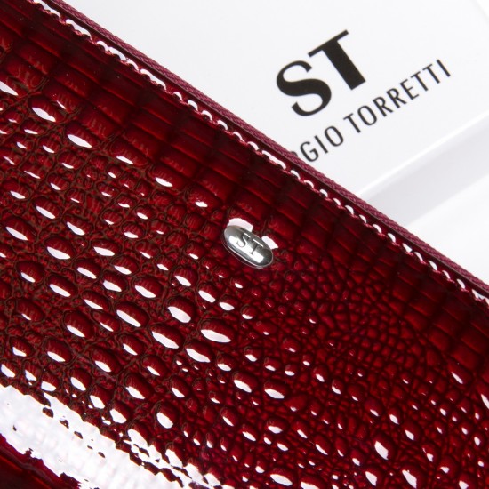 Жіночий шкіряний гаманець SERGIO TORRETTI W38 бордовий