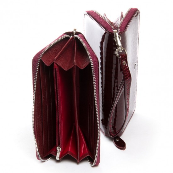 Жіночий шкіряний гаманець SERGIO TORRETTI W38 бордовий