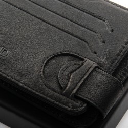 Чоловічий шкіряний затискач для банкнот dr.Bond Classic MZS-4 чорний Чоловічий шкіряний затискач для банкнот dr.Bond Classic MZS-4 чорний