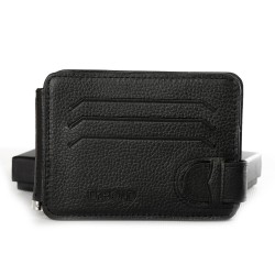 Чоловічий шкіряний затискач для банкнот dr.Bond Classic MZS-4 чорний Чоловічий шкіряний затискач для банкнот dr.Bond Classic MZS-4 чорний