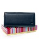 Шкіряний жіночий гаманець dr.Bond Rainbow WRS-22M синій