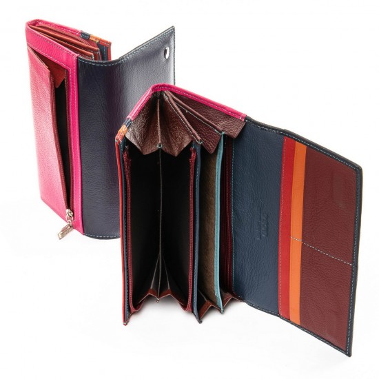 Шкіряний жіночий гаманець dr.Bond Rainbow WRS-22M фіолетовий