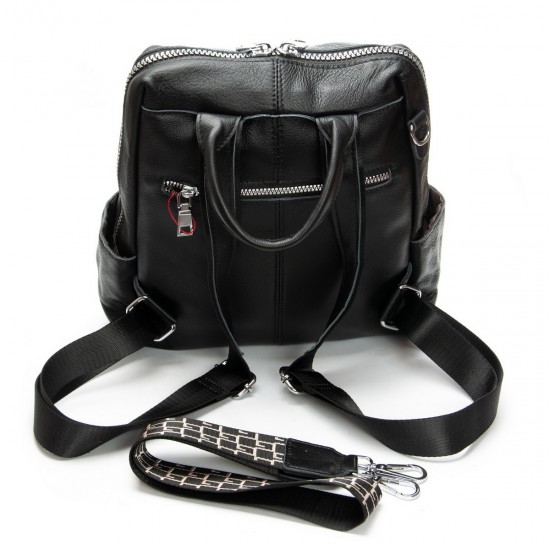 Рюкзак жіночий з натуральної шкіри ALEX RAI 8781-9 чорний