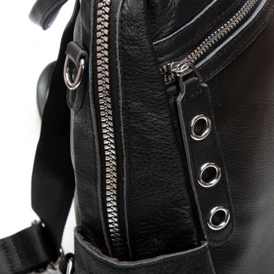 Рюкзак жіночий з натуральної шкіри ALEX RAI 8781-9 чорний