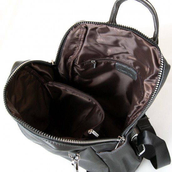 Женский рюкзак из натуральной кожи ALEX RAI 31-8781-9 серый