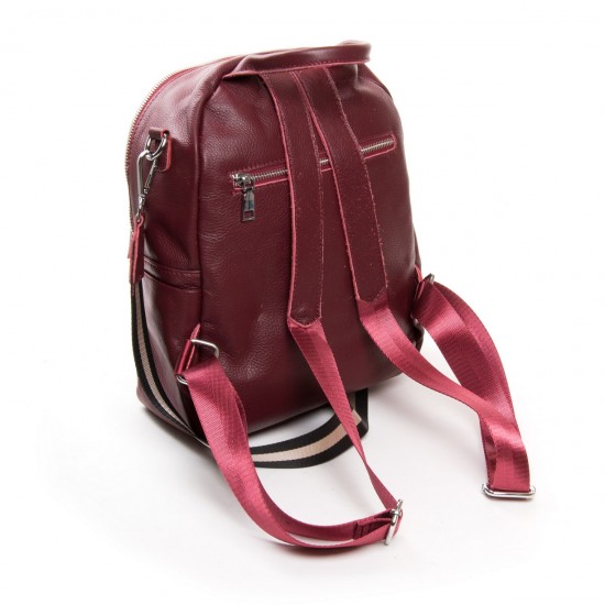 Женский рюкзак из натуральной кожи ALEX RAI 28-8907-9 бордовый