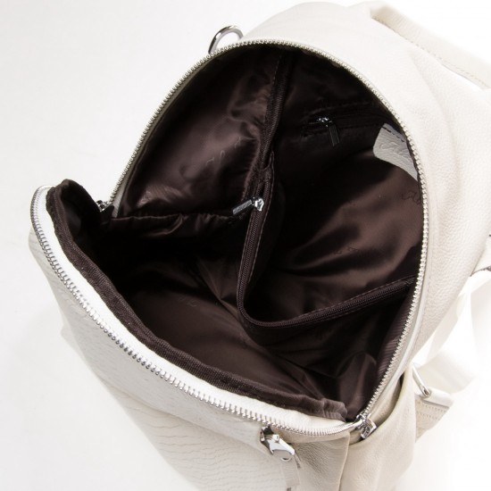 Женский рюкзак из натуральной кожи ALEX RAI 28-8907-9 бежевый
