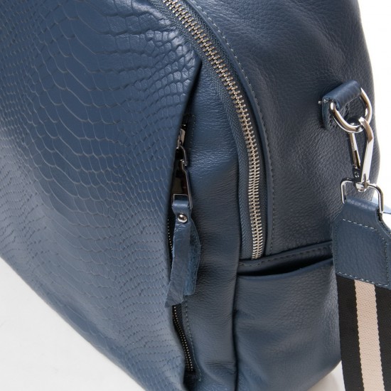 Рюкзак жіночий з натуральної шкіри ALEX RAI 28-8907-9 синій