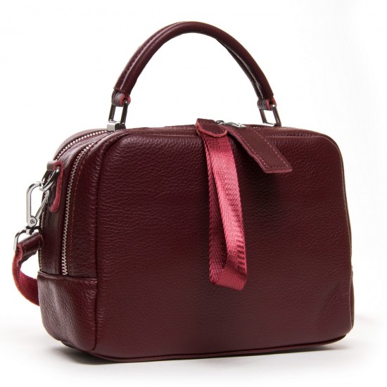 Женская сумочка из натуральной кожи ALEX RAI 12-8731-9 бордовый