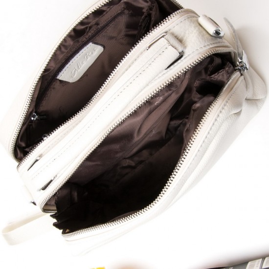 Женская сумочка из натуральной кожи ALEX RAI 12-8731-9 бежевый