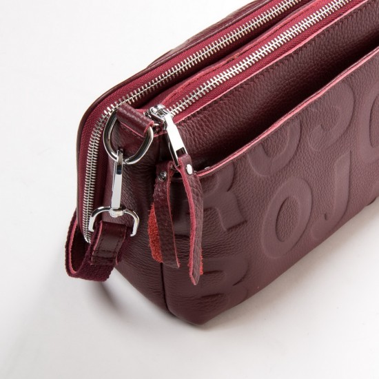 Женская сумочка из натуральной кожи ALEX RAI 23-83102-9 бордовый