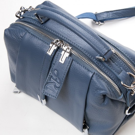 Женская сумка из натуральной кожи ALEX RAI 8762 синий