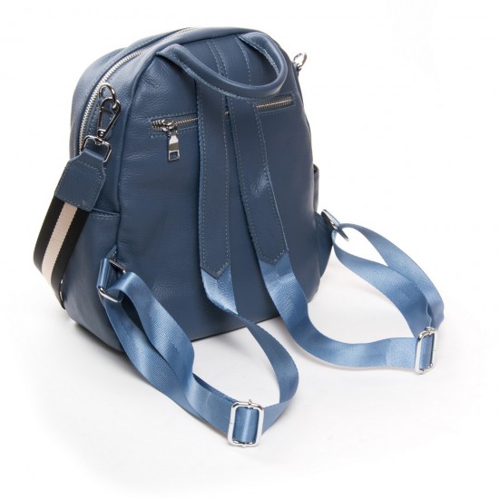 Рюкзак жіночий з натуральної шкіри ALEX RAI 26-8905-9 синій