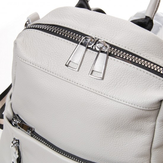 Женский рюкзак из натуральной кожи ALEX RAI 27-8903-9 серый