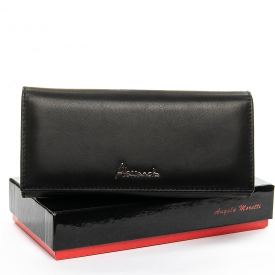 Жіночий шкіряний гаманець ALESSANDRO PAOLI W1-V-2 чорний