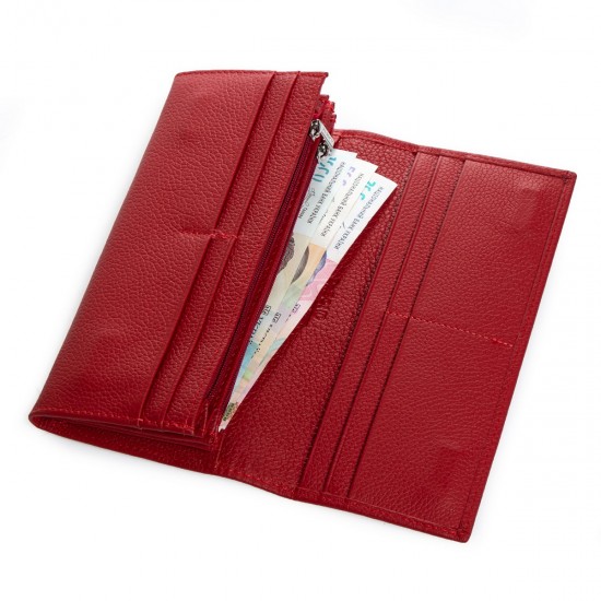 Женский кожаный кошелек dr.Bond Classic W501-2 красный 2
