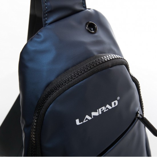 Чоловіча сумка на плече Lanpad 3742 синій