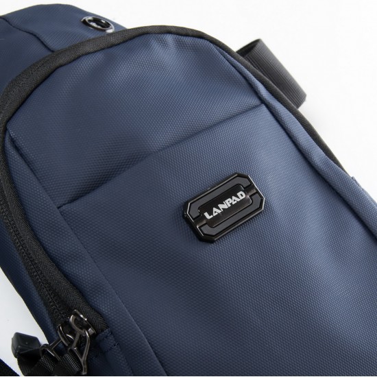Чоловіча сумка на плече Lanpad 8396 синій
