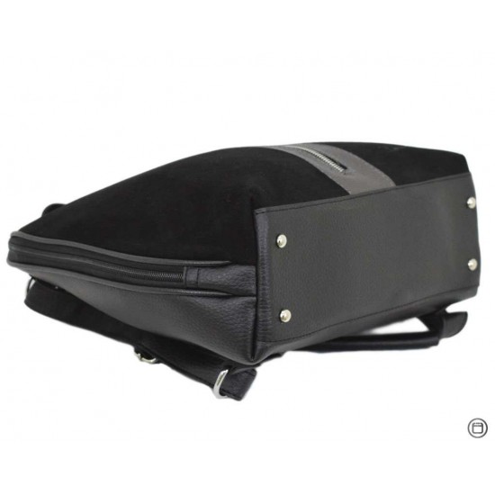 Женская сумка-рюкзак LUCHERINO 570 черный замш