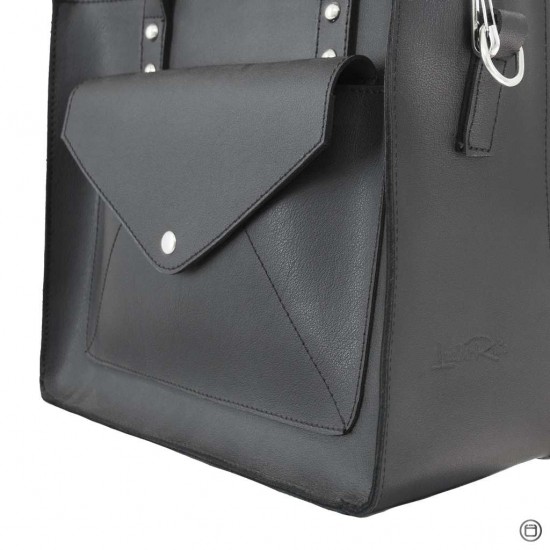 Женская сумка из натуральной кожи LUCHERINO 630 черный