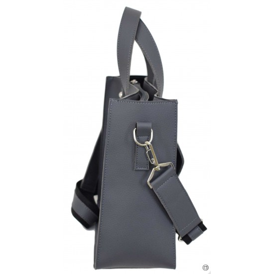 Женская модельная сумка LUCHERINO 630 серый + замш