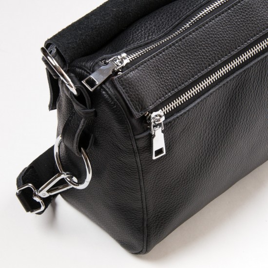 Жіноча сумка з натуральної шкіри ALEX RAI 8799 чорний