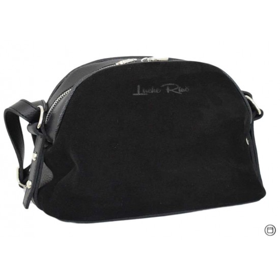Жіноча модельна сумка LUCHERINO 629 чорний замш