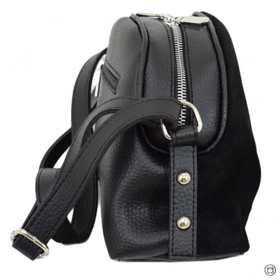 Жіноча модельна сумка LUCHERINO 629 чорний замш
