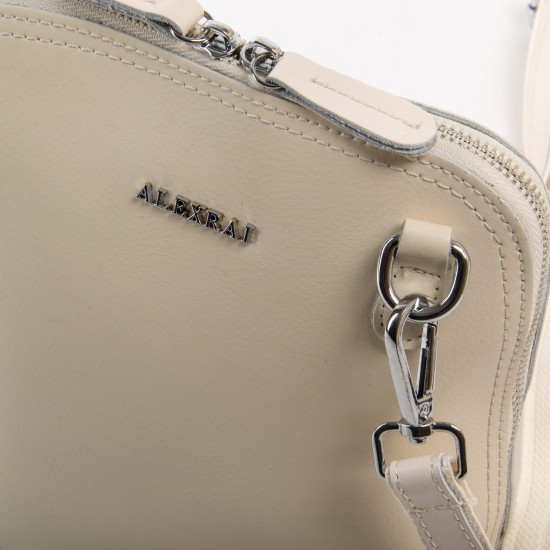 Жіноча сумочка-клатч з натуральної шкіри ALEX RAI 32-8803 бежевий