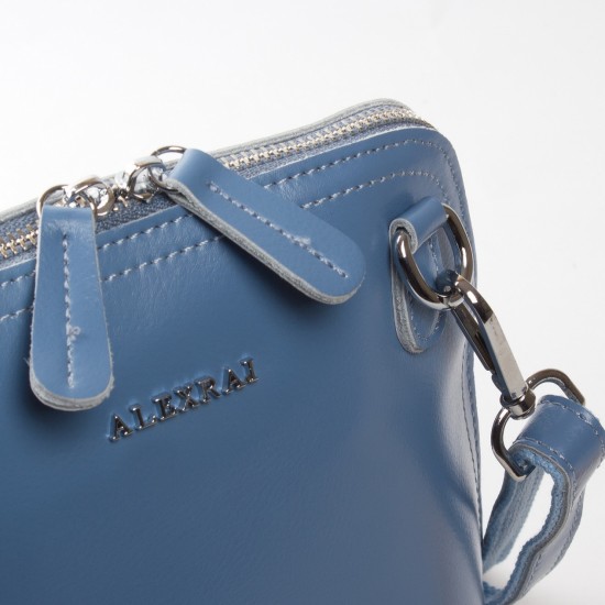 Жіноча сумочка-клатч з натуральної шкіри ALEX RAI 32-8803 блакитний