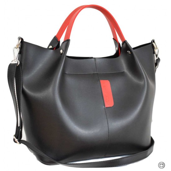 Женская модельная сумка LUCHERINO 575 черный + красный