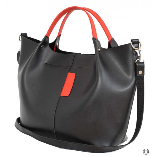 Женская модельная сумка LUCHERINO 575 черный + красный