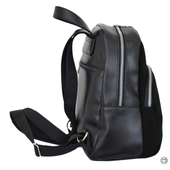 Женская рюкзак из натуральной замши LUCHERINO 652 черный