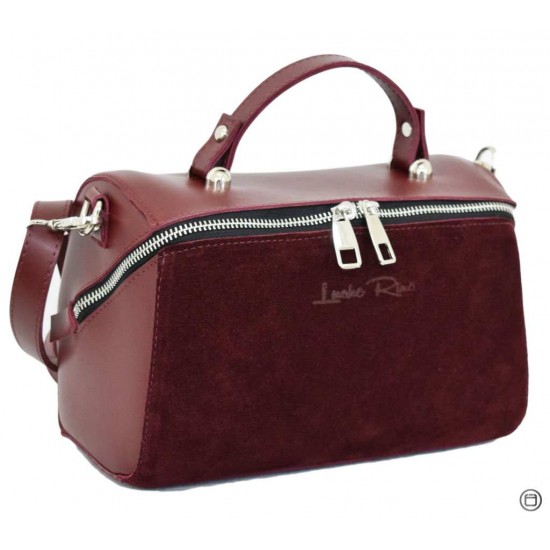 Женская модельная сумка LUCHERINO 619 бордовый замш