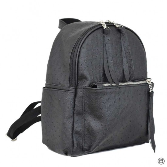 Женская рюкзак LUCHERINO 450 черный страус