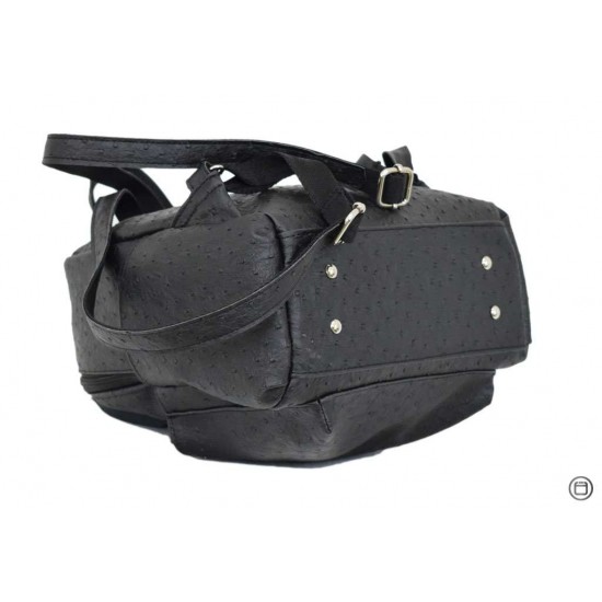 Жіночий рюкзак LUCHERINO 450 чорний  страус