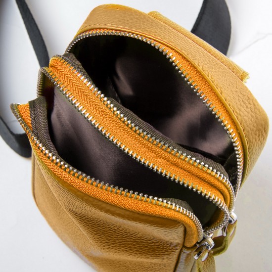 Жіноча сумка з натуральної шкіри ALEX RAI 1801 жовтий