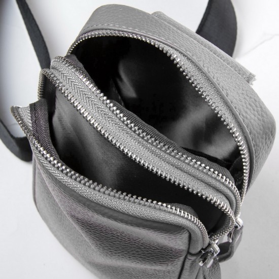 Женская сумка на плечо из натуральной кожи ALEX RAI 1801 серый