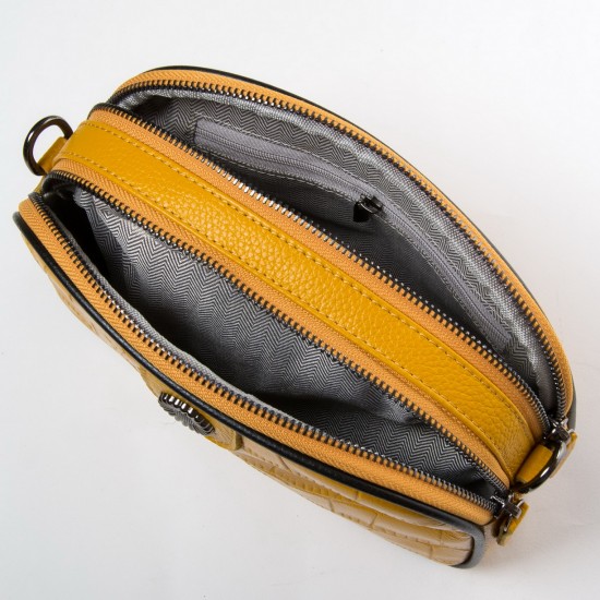 Жіноча сумочка з натуральної шкіри ALEX RAI 881 жовтий
