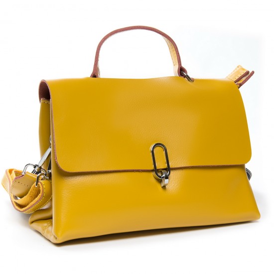 Женская сумочка из натуральной кожи ALEX RAI 9713 желтый