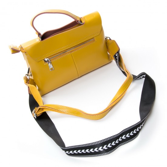 Жіноча сумочка з натуральної шкіри ALEX RAI 9713 жовтий