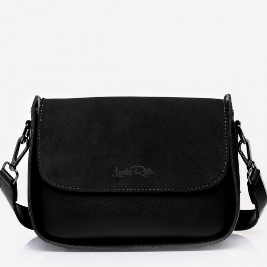 Женская сумочка из натуральной замши LUCHERINO 696 черный