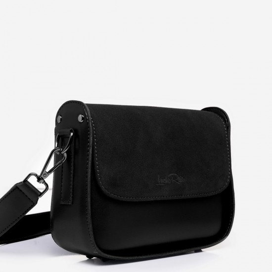 Женская сумочка из натуральной замши LUCHERINO 696 черный