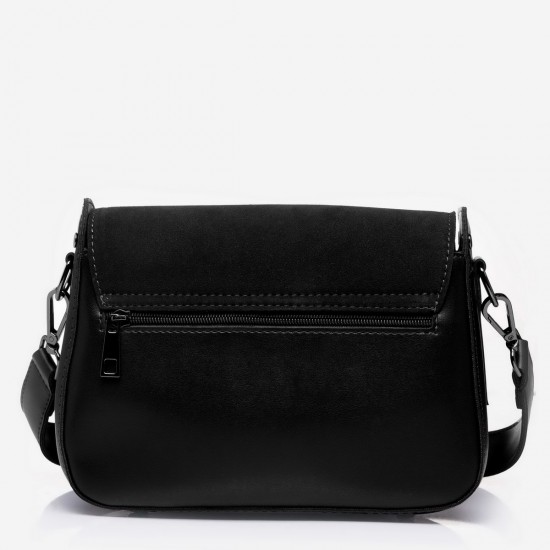 Женская сумочка из натуральной замши LUCHERINO 696 черный