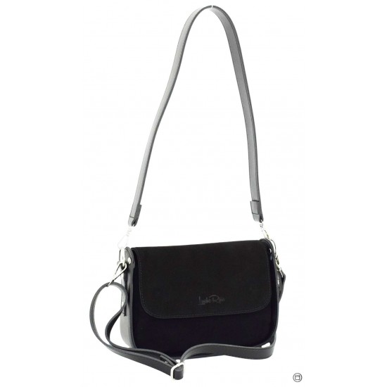 Жіноча сумочка з натуральної замші LUCHERINO 696 чорний
